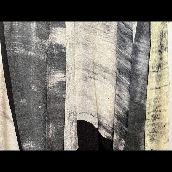 Helmut Lang asymmetrical mini skirt with sheep leather trim - Picture 5 of 8